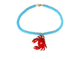 Kette Emaille Crab