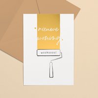Greeting card gold foil | New house paint