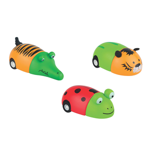 Click Clack Retro Friction houten dieren (20 stuks) - 3+ houten speelgoed