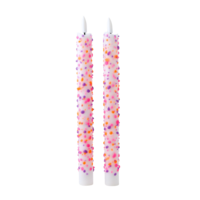 LED Pillar Candle Vivid Sparks - Set of 2