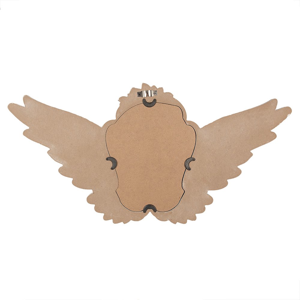 Spiegel 70x5x35 cm Beige MDF Vleugels Wandspiegel