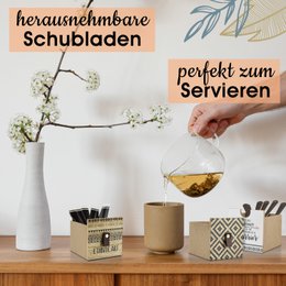Moderne Teebeutel Aufbewahrung | aus Holz | im Boho Stil |