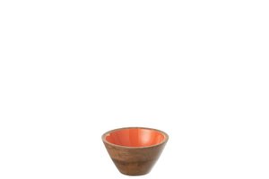 J-Line bowl - wood - orange - small