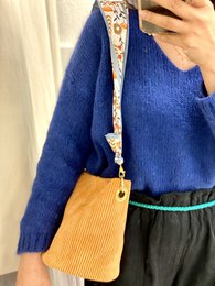 Sac Seau VELOUR CÔTELÉ ORANGE