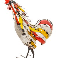 METAL EXTRA LARGE COLORFUL ROOSTER