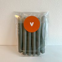 Set of 6 mini candles grey