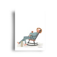 postcard - series 'bellies' - rocking chair