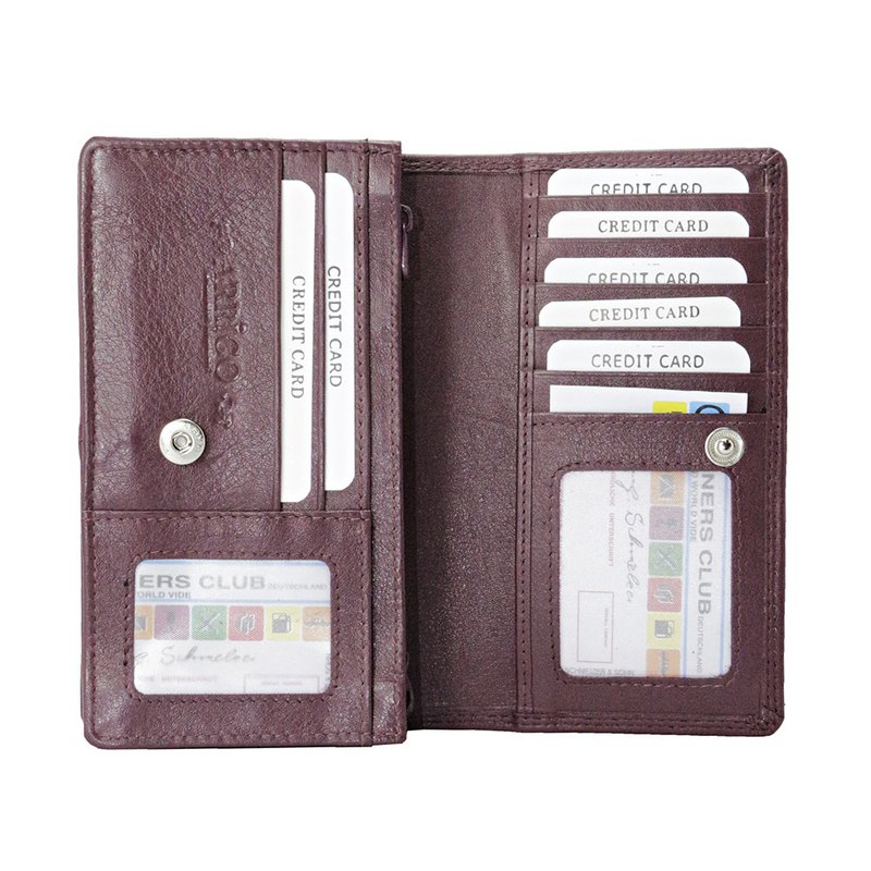 Cartera Mujer Piel Vaqueta - RFID Antideslizante - Cartera Mujer Ideal