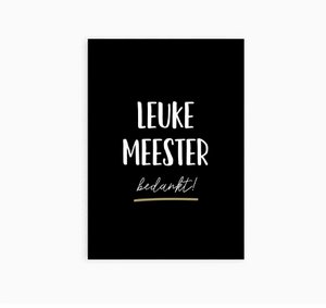 Postcard || Thank you master