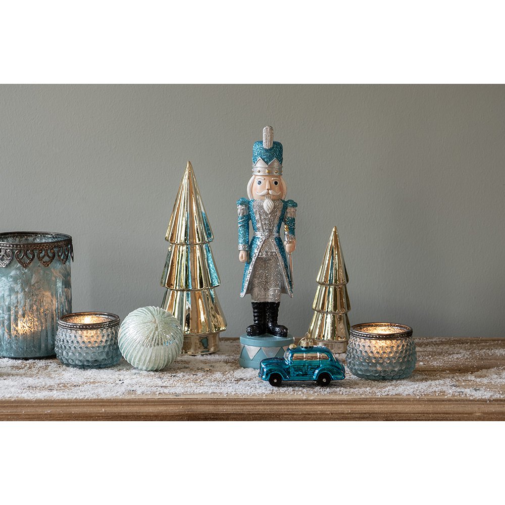 Kerstbal Set van 2 Ø 8 cm Groen Glas Kerstdecoratie