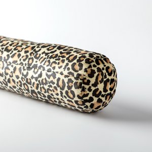 Textino RENNALA - Draught excluder velvet 90x10 cm - with animal print - beige