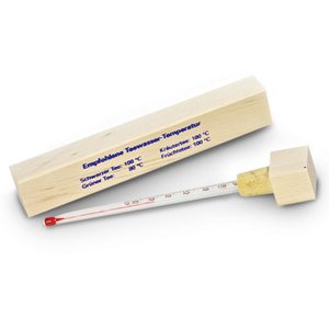 Theewaterthermometer - in houten koffer