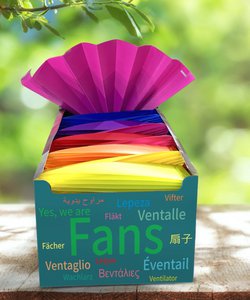 Fans, hand fans, fan, counter box, ten colors