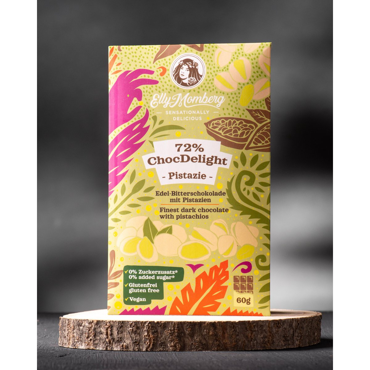 ChocDelight 72% with pistachios | 60g