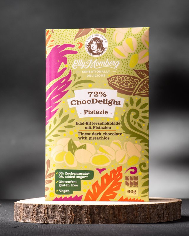 ChocDelight 72% with pistachios | 60g
