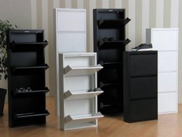 Naturn Living Meuble à chaussures en métal 6 portes - lot de 2 | 108 x 103 x 17 cm | Meuble à chaussures fonctionnel et compact pour un rangement élégant de votre collection de chaussures | Meuble à chaussures | noir mat