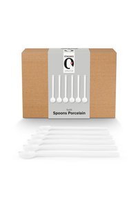 Set/6 Spoons Porcelain White Large