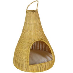 Rotan kattenhuis TIPI met kussens 40x62 cm