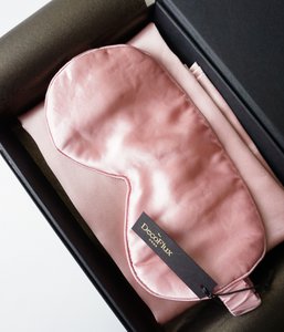 Set of sleeping mask + Pillowcase Solid Pink