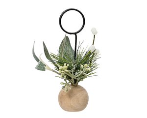 Card-menu holder with Christmas piece