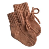 Bootie-Hausschuhe aus Merinowolle, Pfirsich