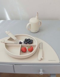 Sippy Cup in silicone - Beige ostrica