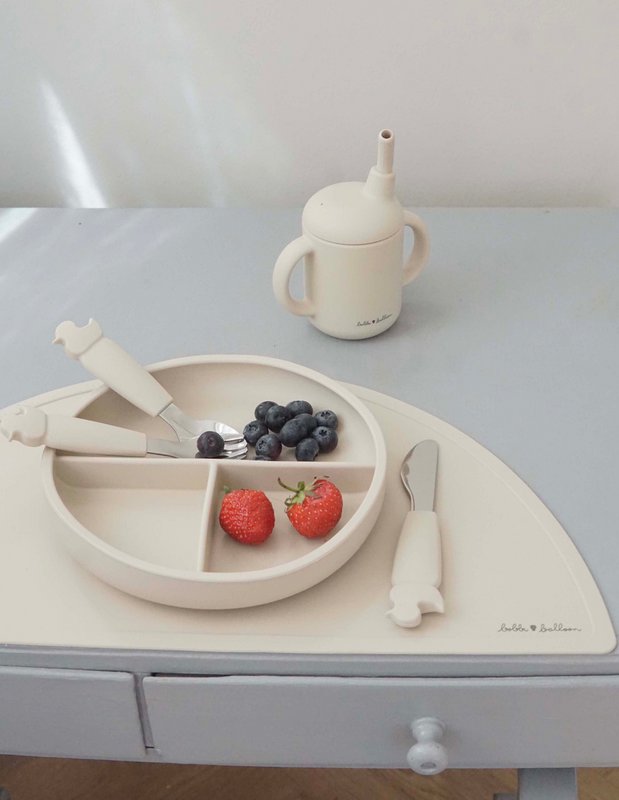 Sippy Cup in silicone - Beige ostrica