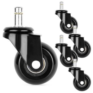 Stoelwielen rubber 5 cm / 10 mm 5 pc's