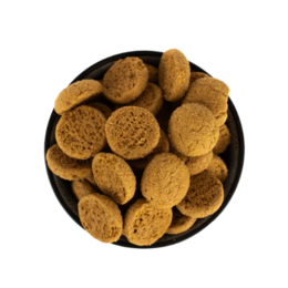  Anise-flavored cookies in a round, golden-brown shape.