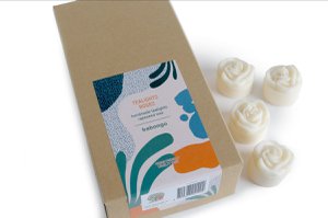 25 Teelichter aus Rapswachs Rosen