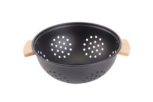 MODERNE KEUKEN Vergiet 24xH10cm met bamboe handvatten