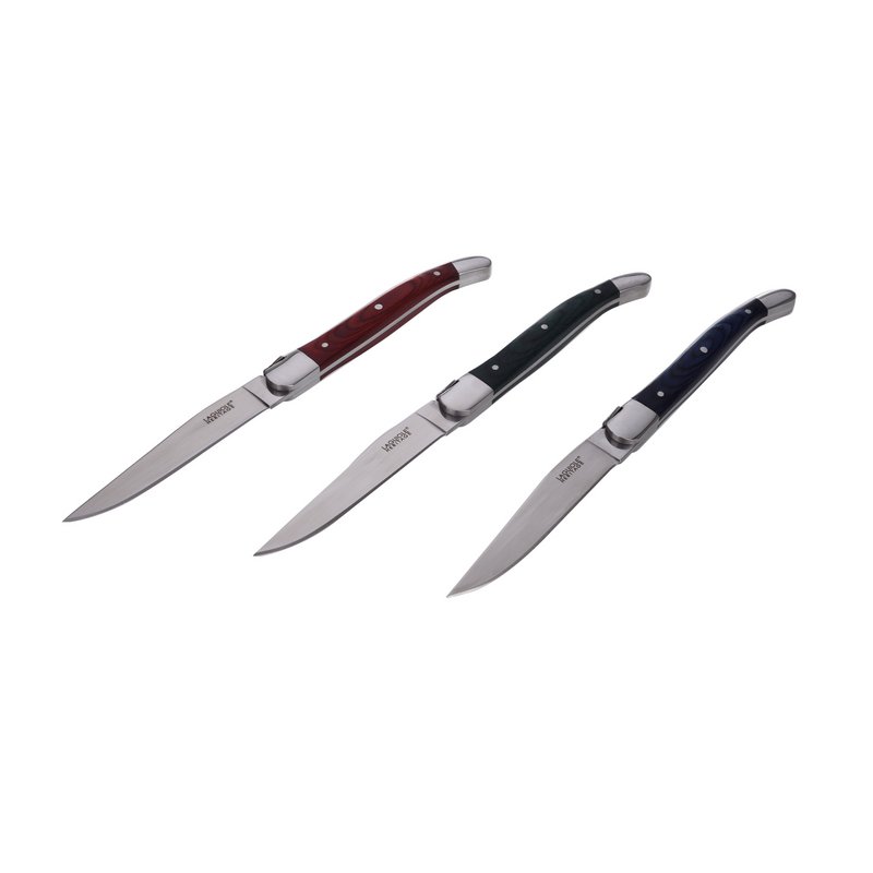 LAGUIOLE HERITAGE Set 6 couteaux à steak bois colorés