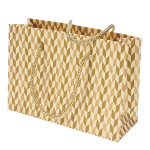 Gift bag white/gold colored