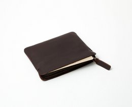 Leather "Zipper S" purse