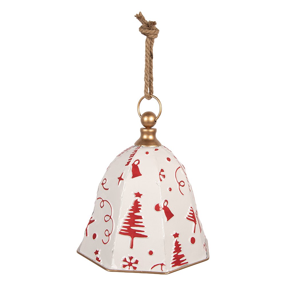 Kerstdecoratie Beeld Bel Ø 24x24 cm Wit Metaal