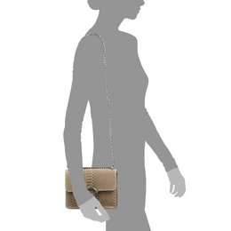 Firenze Artegiani. Lorenza Bolso de mano Mujer.Piel auténtica Gamuza Grabado Serpiente