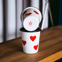 0,4l Emaillebecher | Liebe