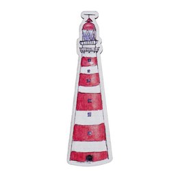 Decorative lighthouse-shaped magnet featuring a red and white striped design, representing the Ameland Lighthouse in the Netherlands. This office supply item can be used for decoration or to hold notes on a magnetic surface.