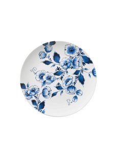 Wall plate flowers - Delft blue - 26 cm