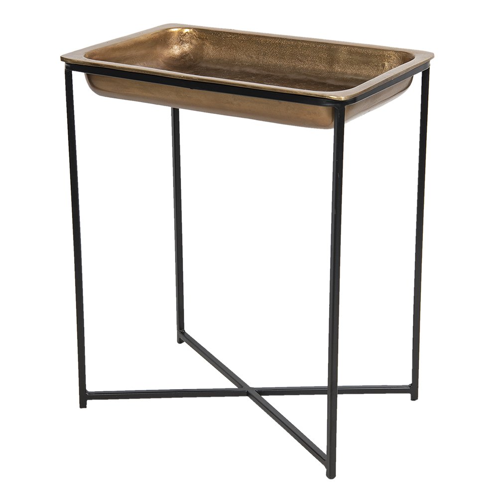 Bijzettafel 53x54x62 cm Koperkleurig Aluminium
