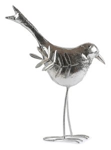 Vogel zilver 32 cm VE 4