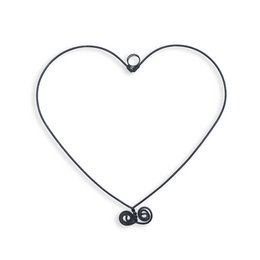 Wire wall decoration "Trio Coeurs Variegés" (set of 3) to pin - Wall Jewelry