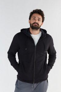 T2900-01 | TENCEL™ Active Men's Hoodie Jacket - Black