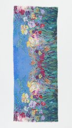 Vibrant wool scarf featuring a floral design inspired by the iconic paintings of Claude Monet. Soft, warm, and perfect for adding a touch of color to any outfit.