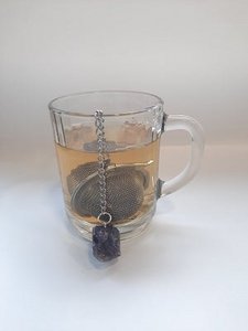 Thee zeef met natuursteen Amethist
