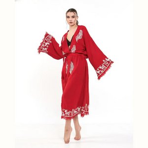 Hitit Long Kimono-Red