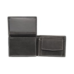 Billfold pung til mænd i sort læder