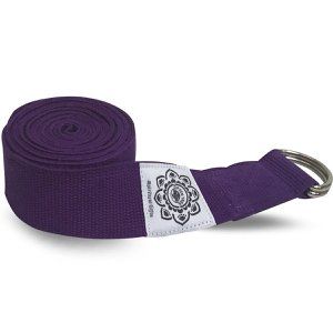Purple Cotton Yoga 8 Ft. Strap with Wrapped  1.5’’ D-Ring