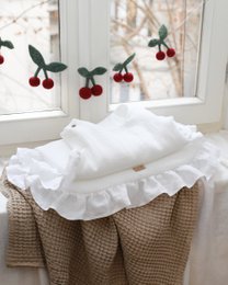 summer linen baby sleeping bag with frills, baby sleeping sack with frills 1 TOG, 1.5 TOG, 2.5 TOG