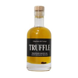 Olive oil infused with black truffle, 100ml bottle, rich and earthy flavor.